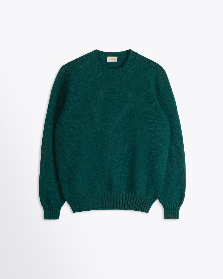 Scaglione ROUND NECK SOFT HYBRD CASHMERE FOREST In Vendita