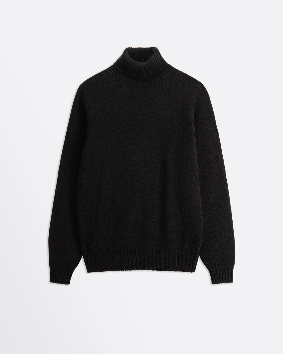 Scaglione TURTLENECK SEAMLESS SOFTWOOL BLACK Hotsell