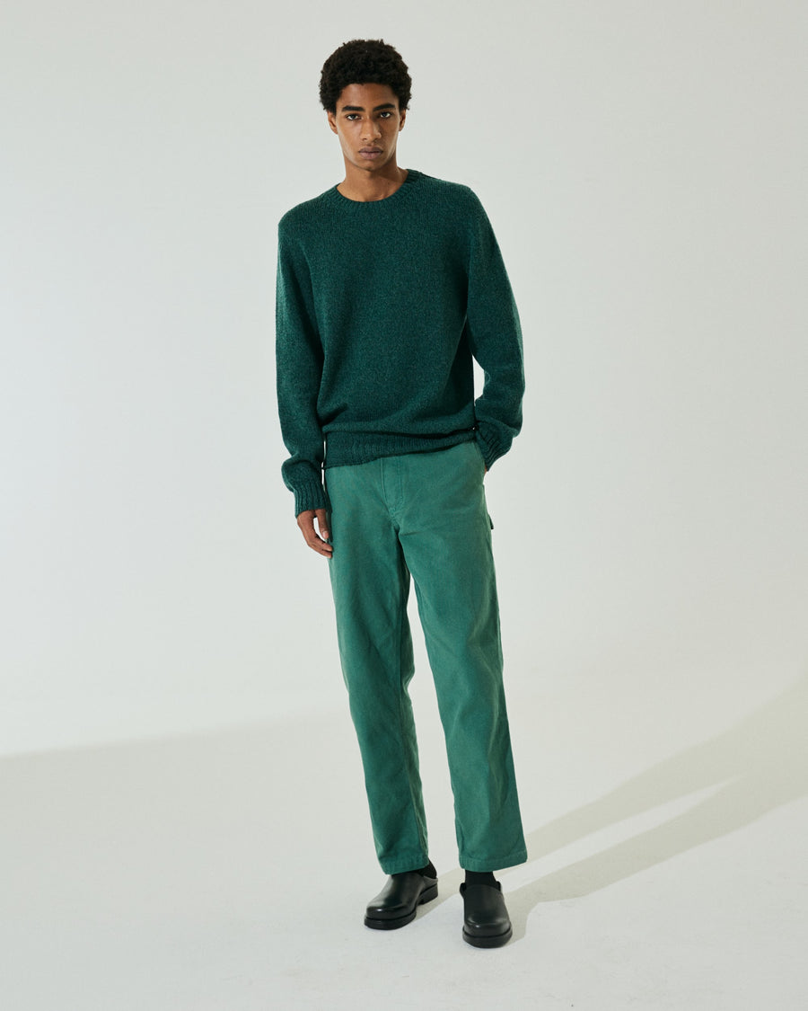 Scaglione ROUNDNECK SEAMLESS SOFTWOOL TEAL Vendita Calda