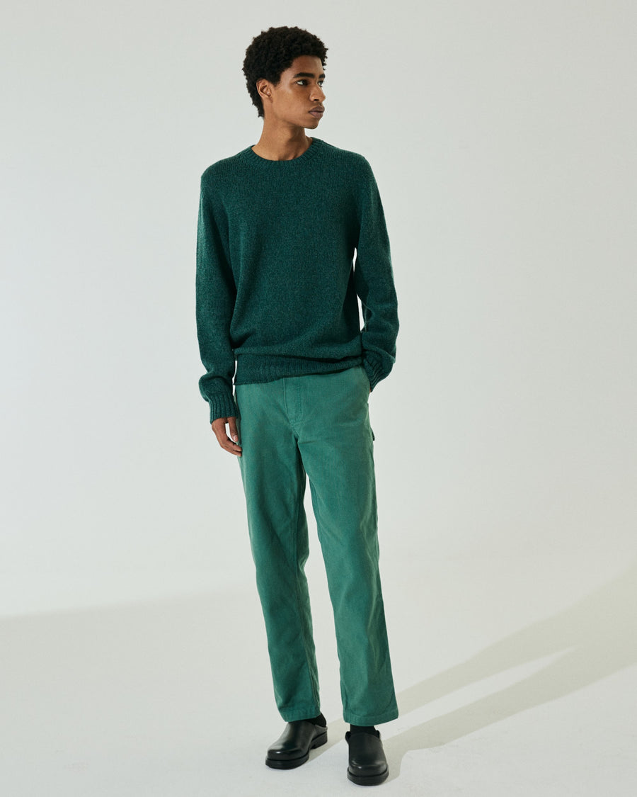 Scaglione ROUNDNECK SEAMLESS SOFTWOOL TEAL Vendita Calda