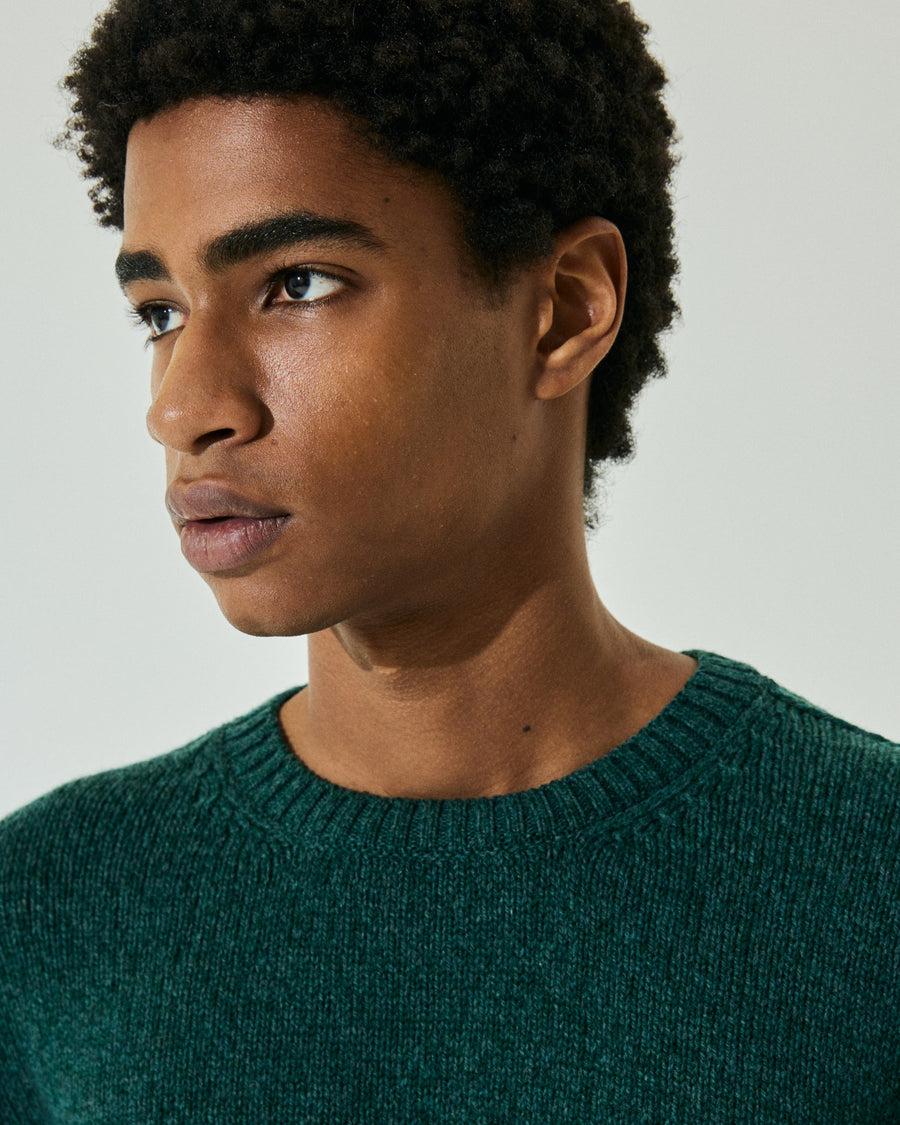 Scaglione ROUNDNECK SEAMLESS SOFTWOOL TEAL Vendita Calda