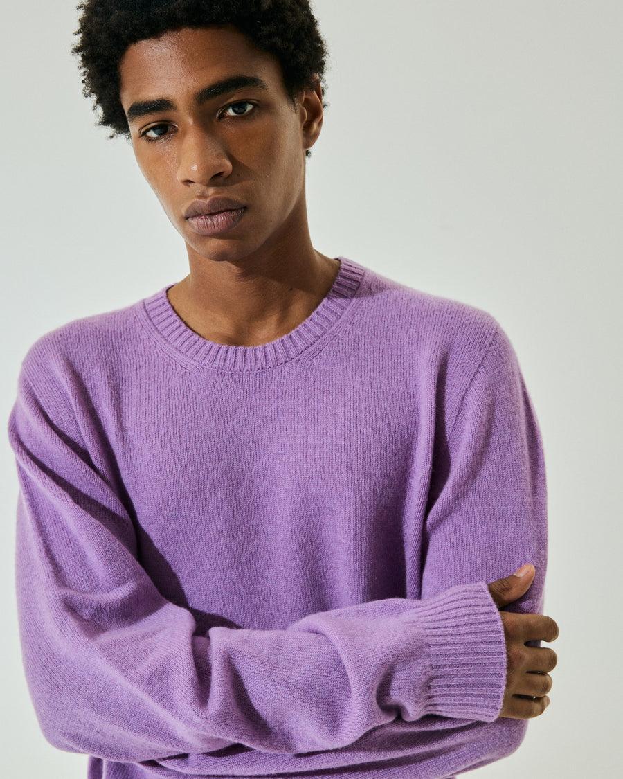 Scaglione ROUNDNECK SEAMLESS HYBRD CASHMERE CASH LILAC Vendite Flash