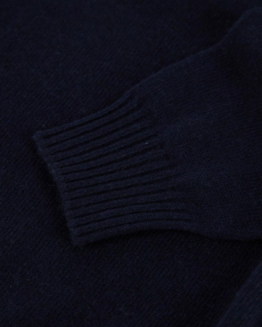 Scaglione ROUNDNECK SEAMLESS HYBRD CASHMERE CASH NAVY Nuova