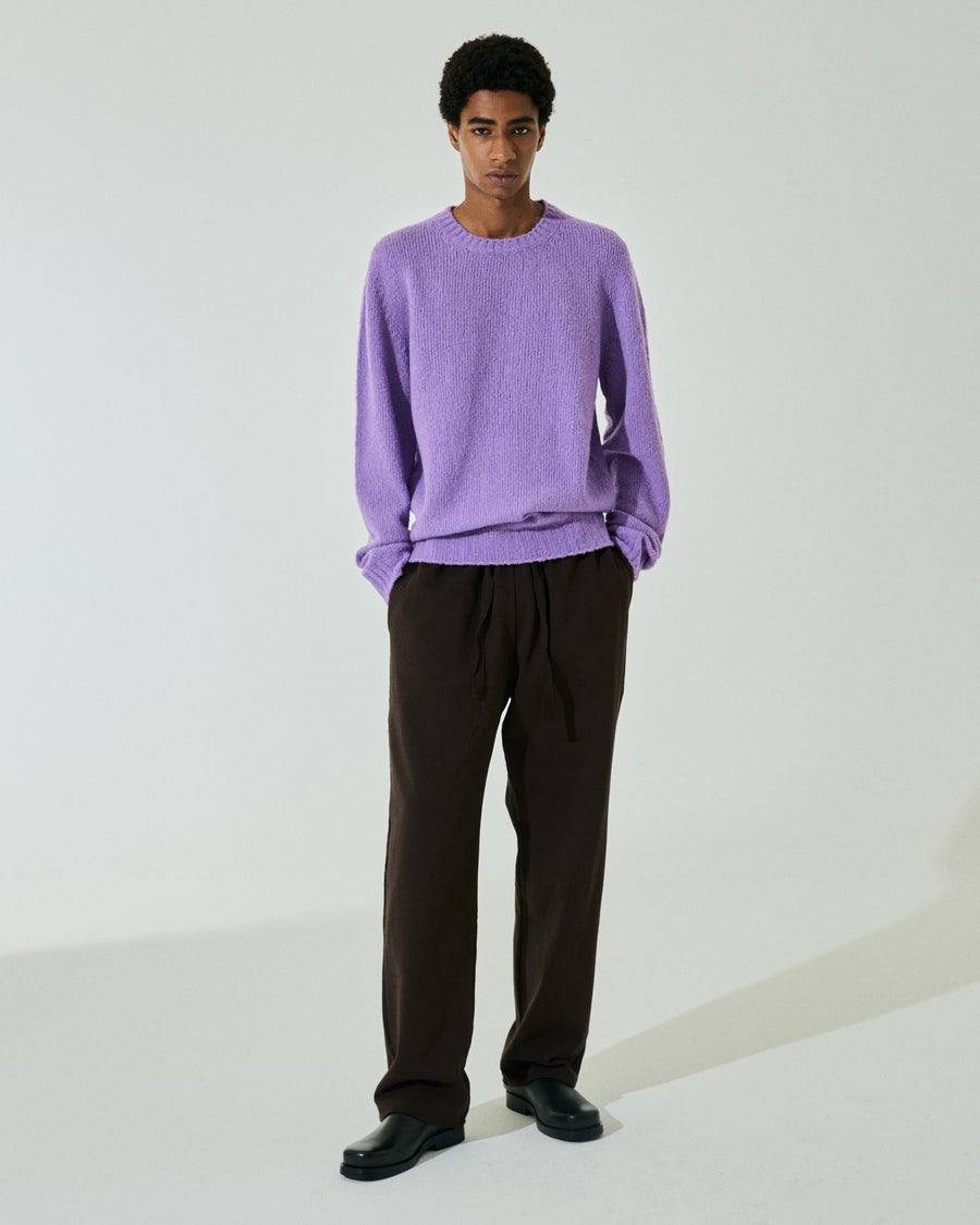 Scaglione ROUNDNECK SEAMLESS PUFFED CASHMERE LILAC Comprare a buon mercato