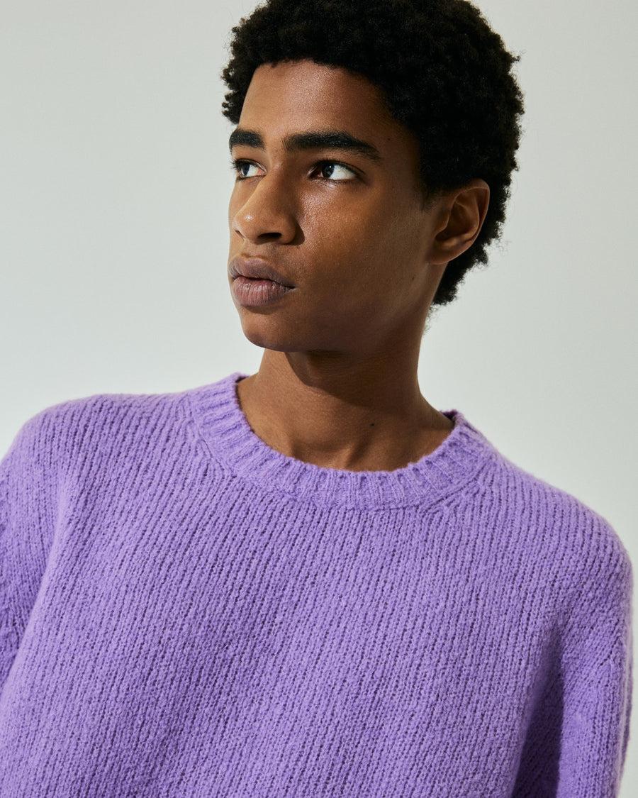 Scaglione ROUNDNECK SEAMLESS PUFFED CASHMERE LILAC Comprare a buon mercato