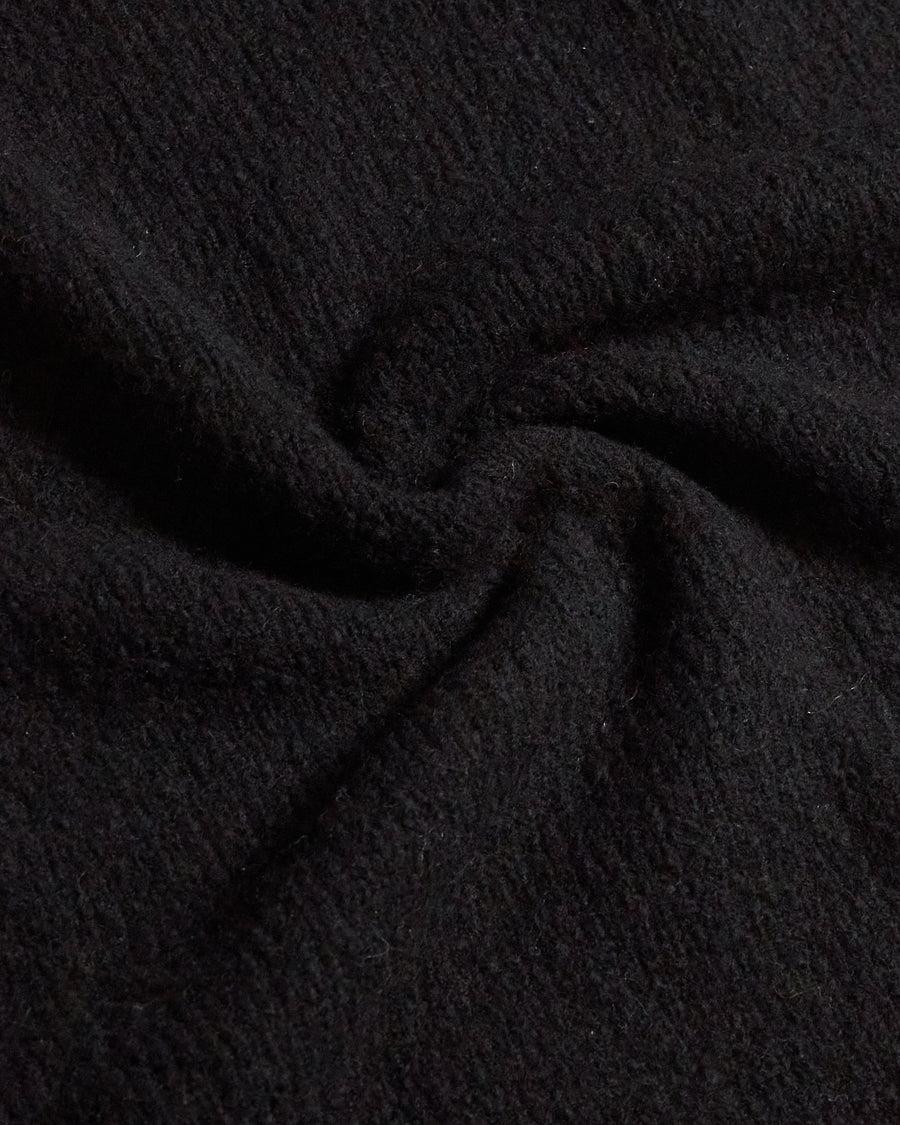 Scaglione ROUND NECK SEAMLESS PUFFED CASHMERE BLACK Vendita calda