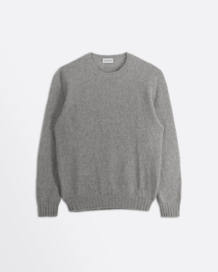 Scaglione ROUND NECK SEAMLESS PUFFED CASHMERE LT GREY Online Outlet