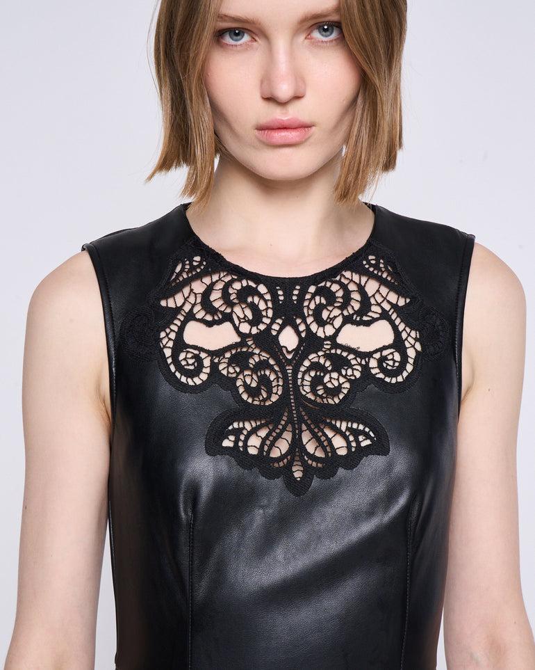Silvian Heach Abito con pizzo in ecopelle Fino al 65% di sconto