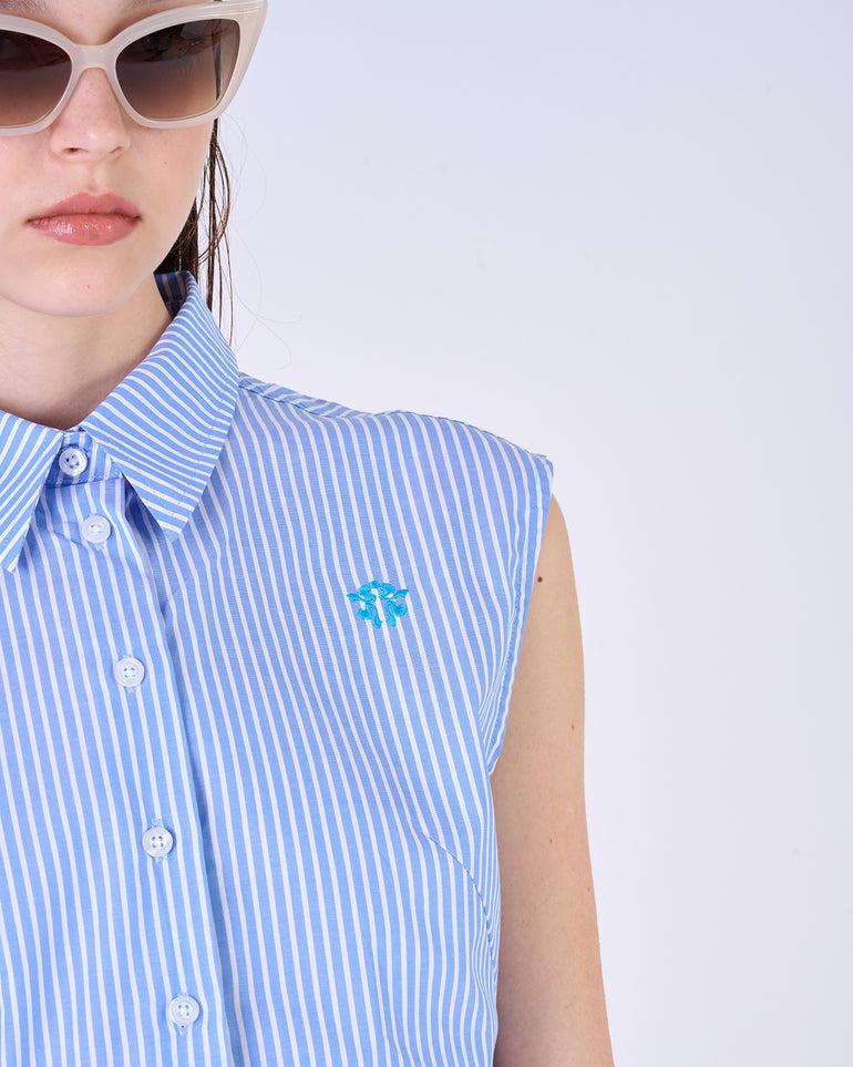 Silvian Heach Camicia smanicata a righe In Saldo