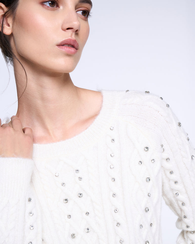 Silvian Heach Maglione con strass 50% di sconto con spedizione gratuita