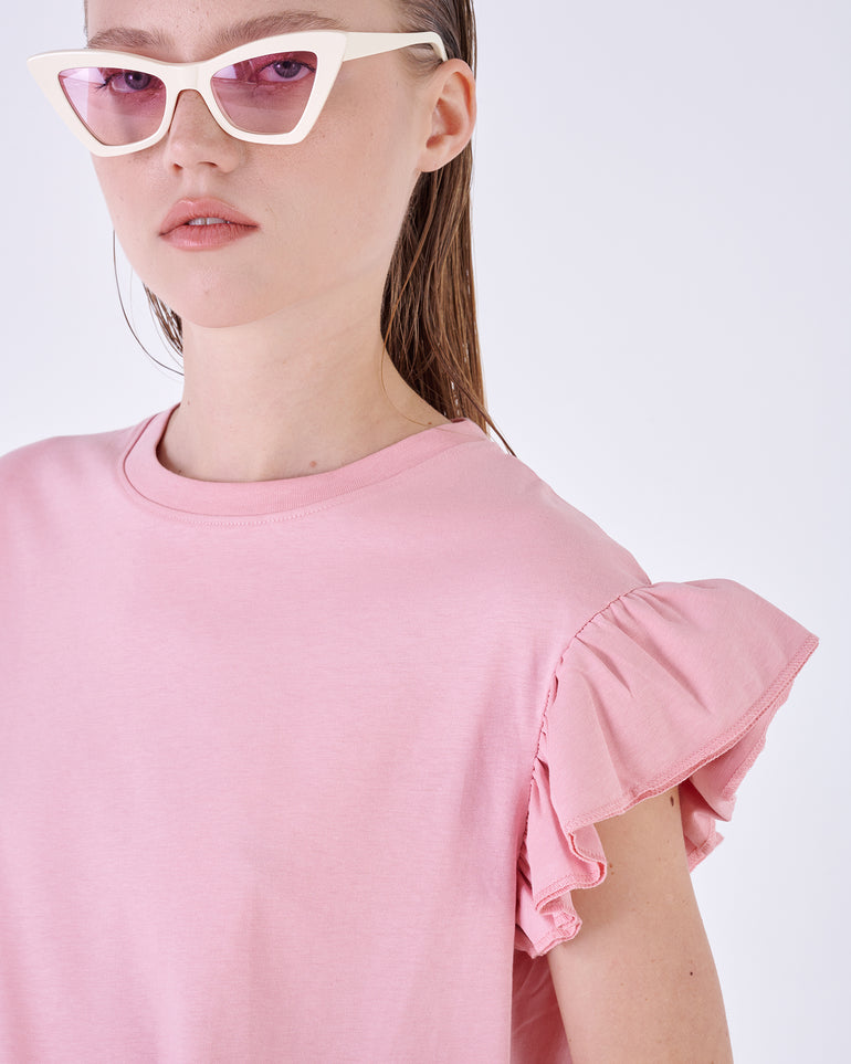Silvian Heach T-shirt con maniche a volant Sconto di tempo limitato