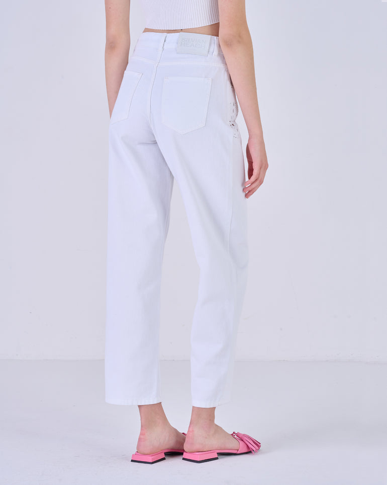 Silvian Heach Jeans con ricami traforati Comprare a buon mercato