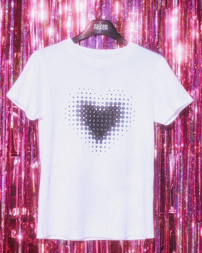 Silvian Heach T-shirt con stampa a cuore Offerte stagionali