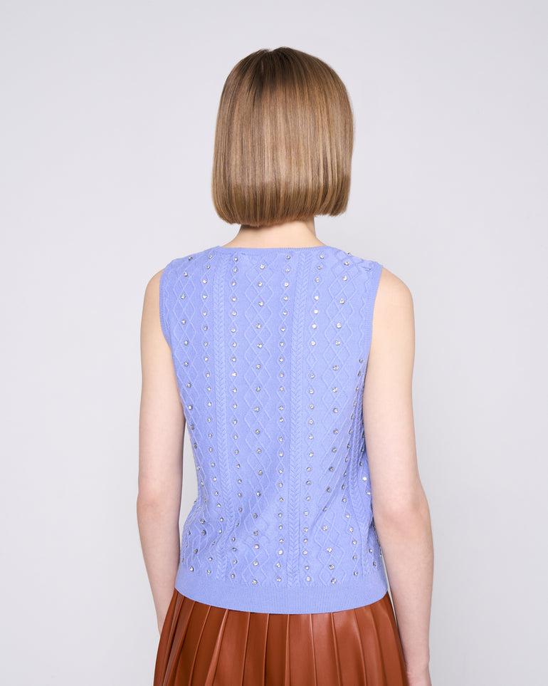 Silvian Heach Canotta con strass Liquidazione