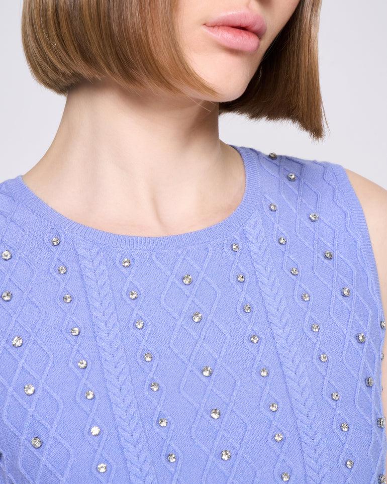 Silvian Heach Canotta con strass Liquidazione