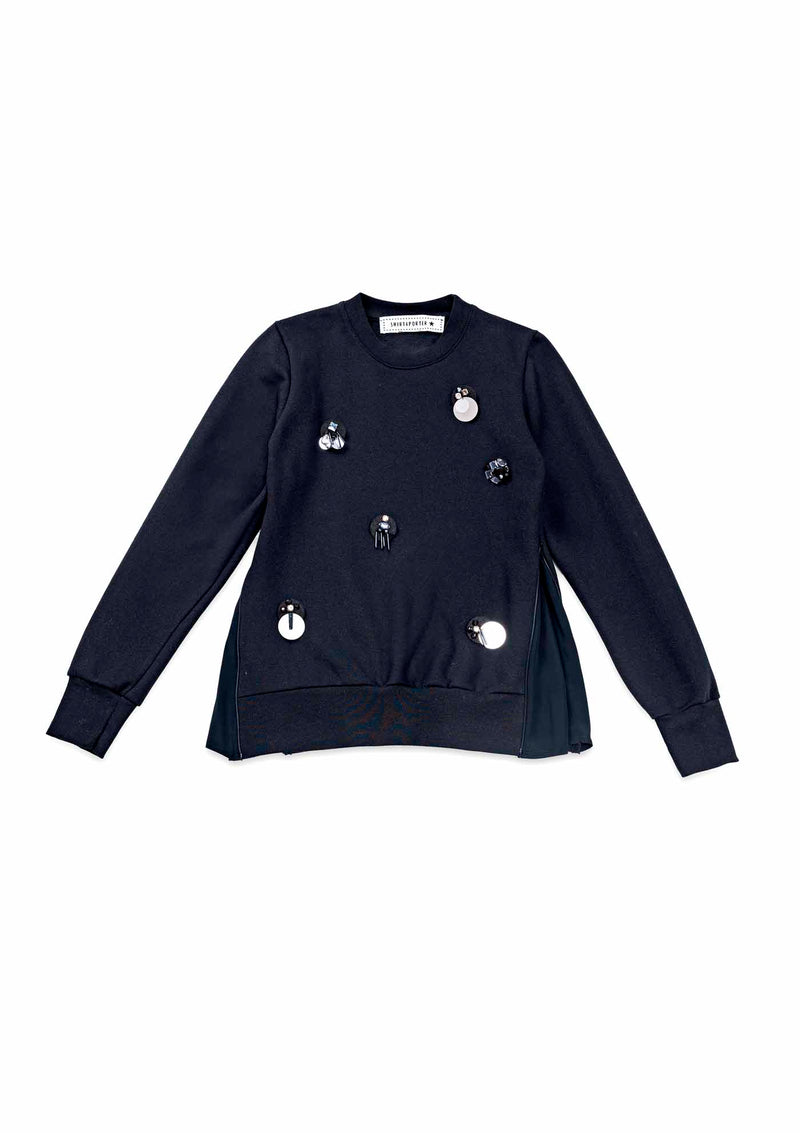 Shirtaporter FELPA GIROCOLLO CON RICAMI Saldi