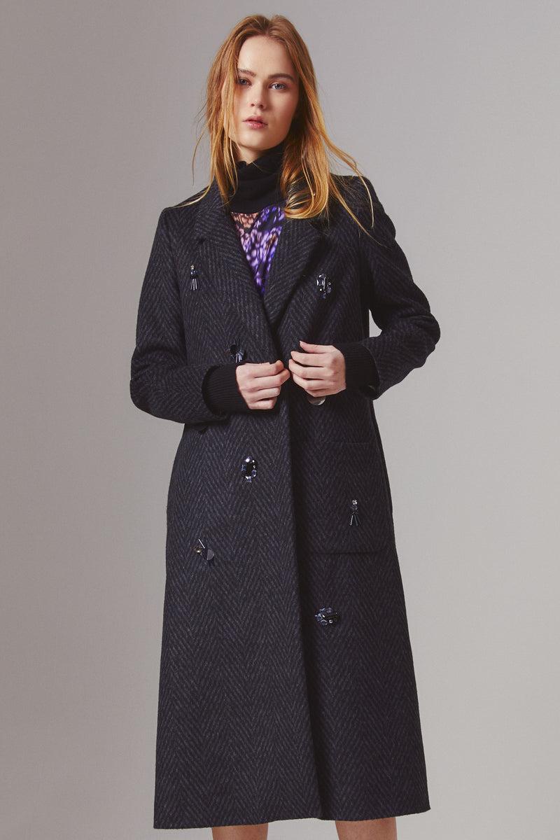 Shirtaporter CAPPOTTO MONOPT CON RICAMI Saldi Di Fabbrica