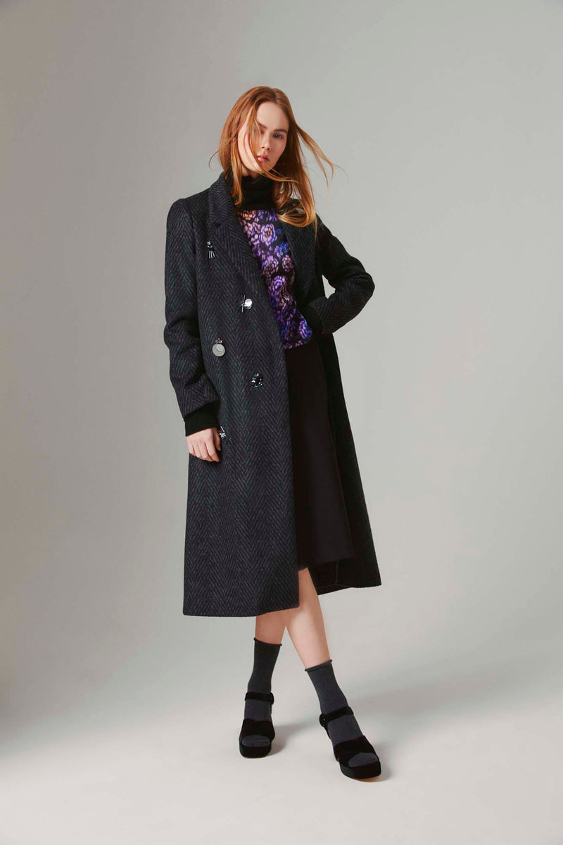 Shirtaporter CAPPOTTO MONOPT CON RICAMI Saldi Di Fabbrica