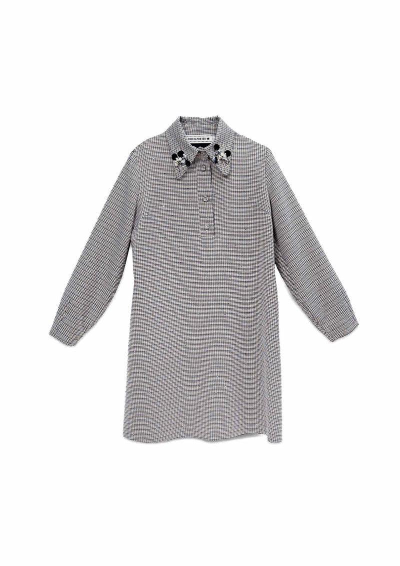Shirtaporter Abito a Trapezio con Ricamo Fino Al -60%