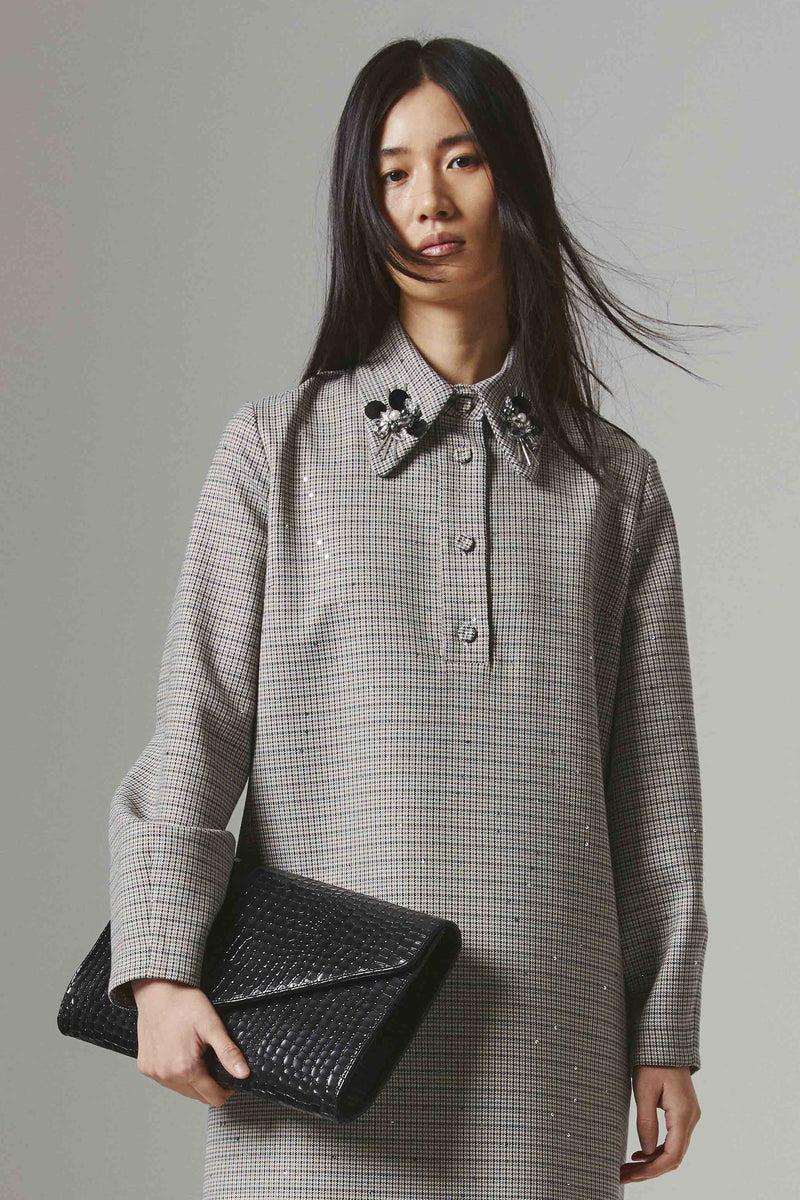 Shirtaporter Abito a Trapezio con Ricamo Fino Al -60%