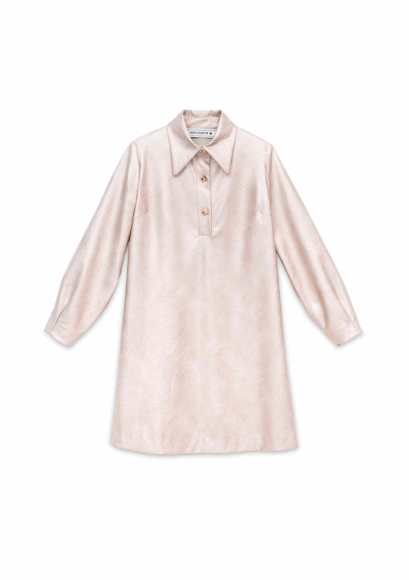 Shirtaporter ABITO A TRAPEZIO IN ECO PELLE Affare Del Giorno