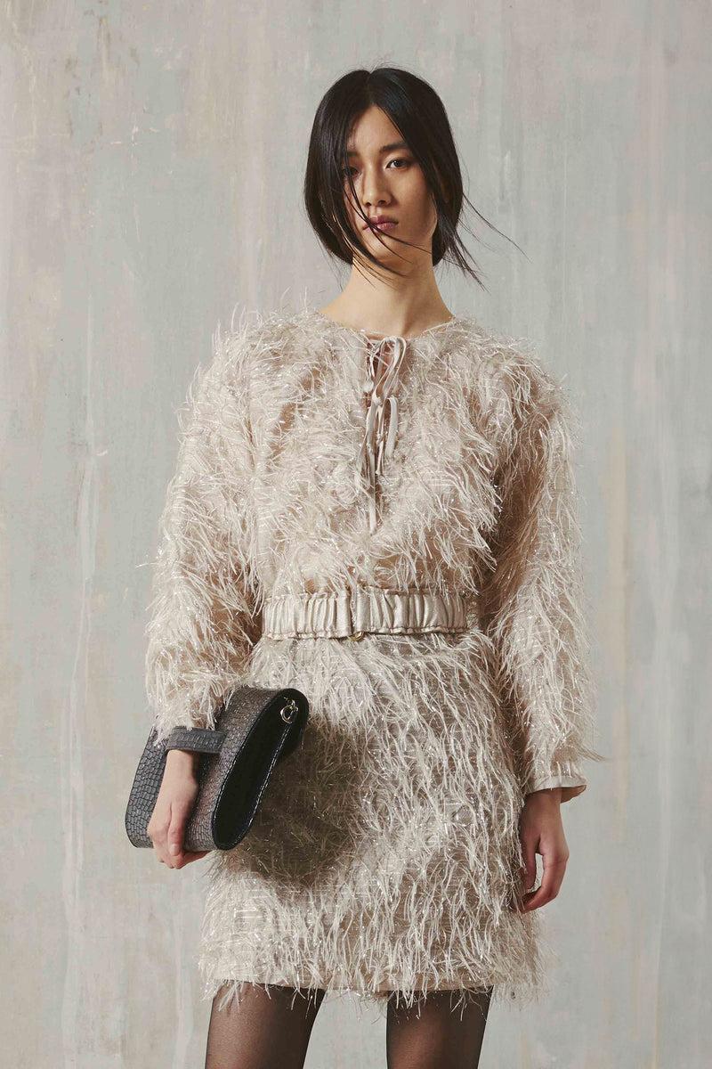 Shirtaporter ABITO CORTO PIUME LUREX Sottocosto
