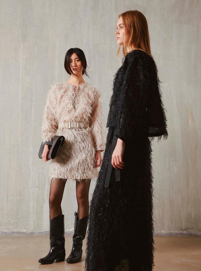 Shirtaporter ABITO CORTO PIUME LUREX Sottocosto