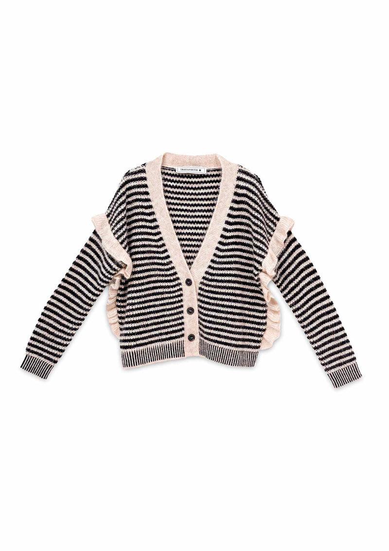 Shirtaporter CARDIGAN A RIGHE CON RUCHES Presa