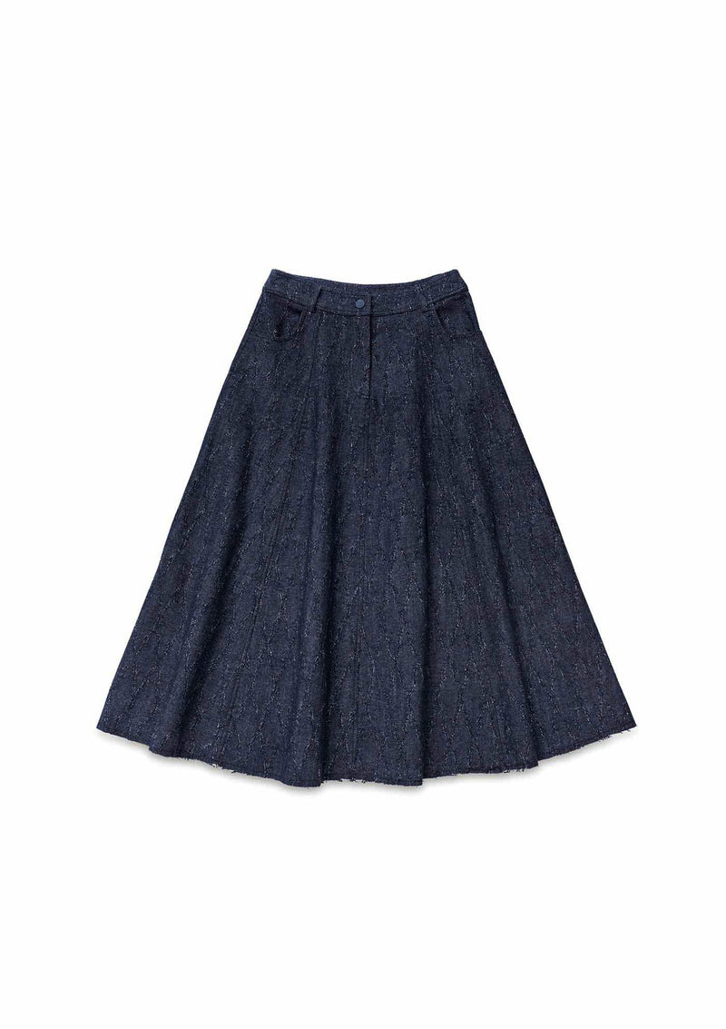 Shirtaporter Gonna in Denim Jacquard Vendita