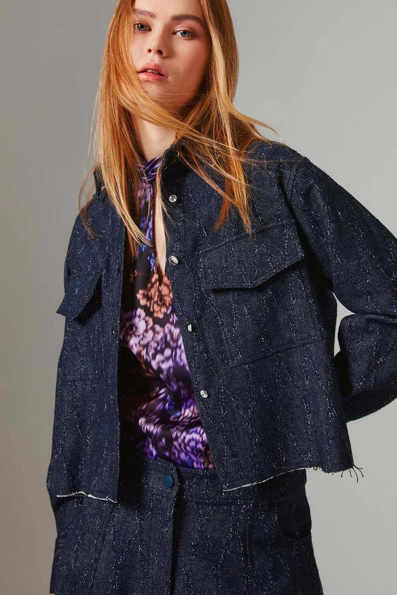 Shirtaporter CAMICIA CROPP DENIM JACQUARD In Vendita