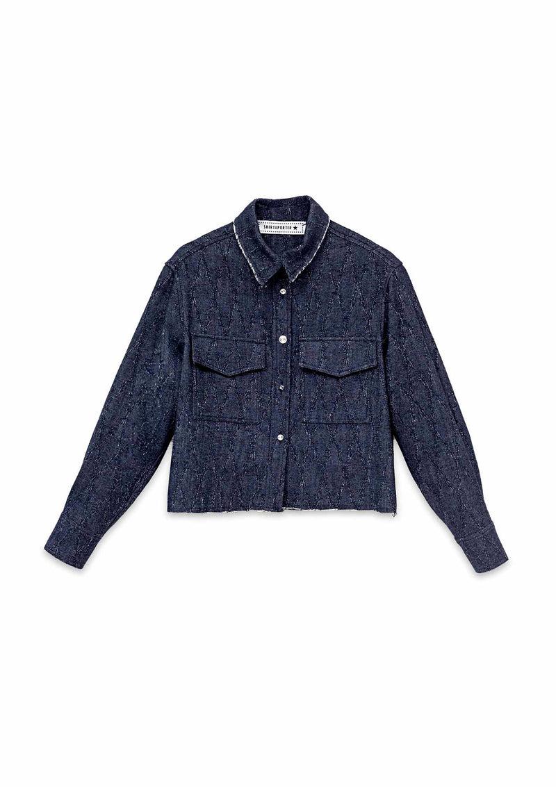 Shirtaporter CAMICIA CROPP DENIM JACQUARD In Vendita