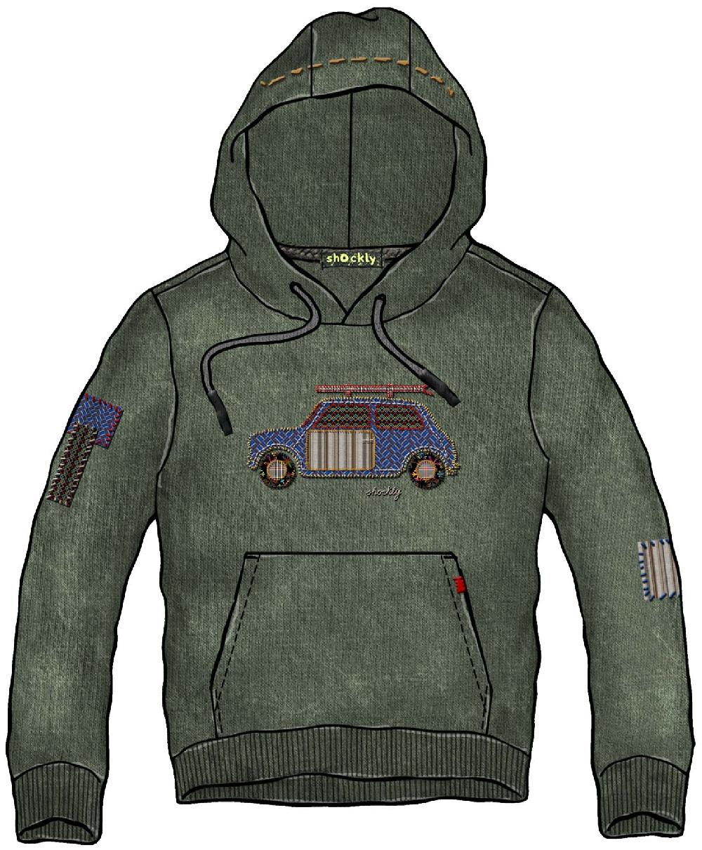 Shockly FELPA-HAND-MINI-HOOD Military Consegna Veloce