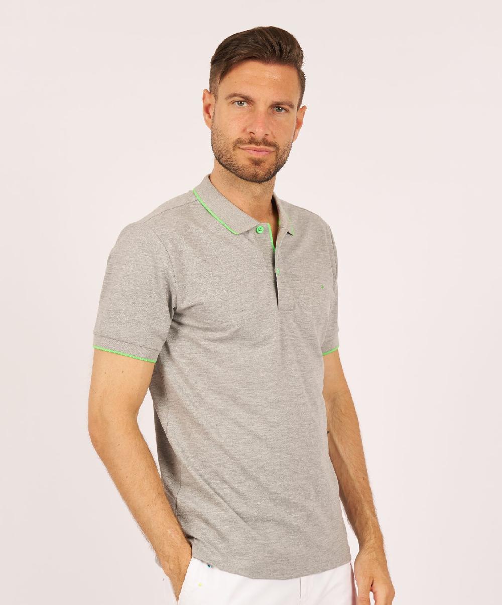 Shockly POLO-FLUO Grey-Melange Sottocosto