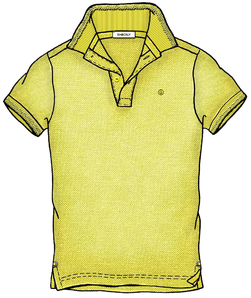 Shockly POLO-FISHBONE Yellow-Fluo Presa