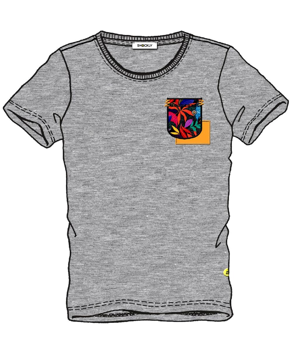 Shockly T-SHIRT-TAHITI Grey-Melange Online