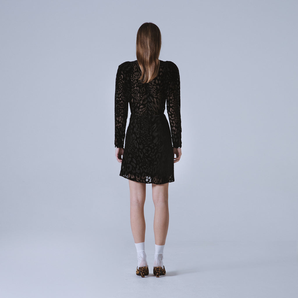Sveta Milano Abito Cambridge in velluto con motivo leopardo Lightning offer