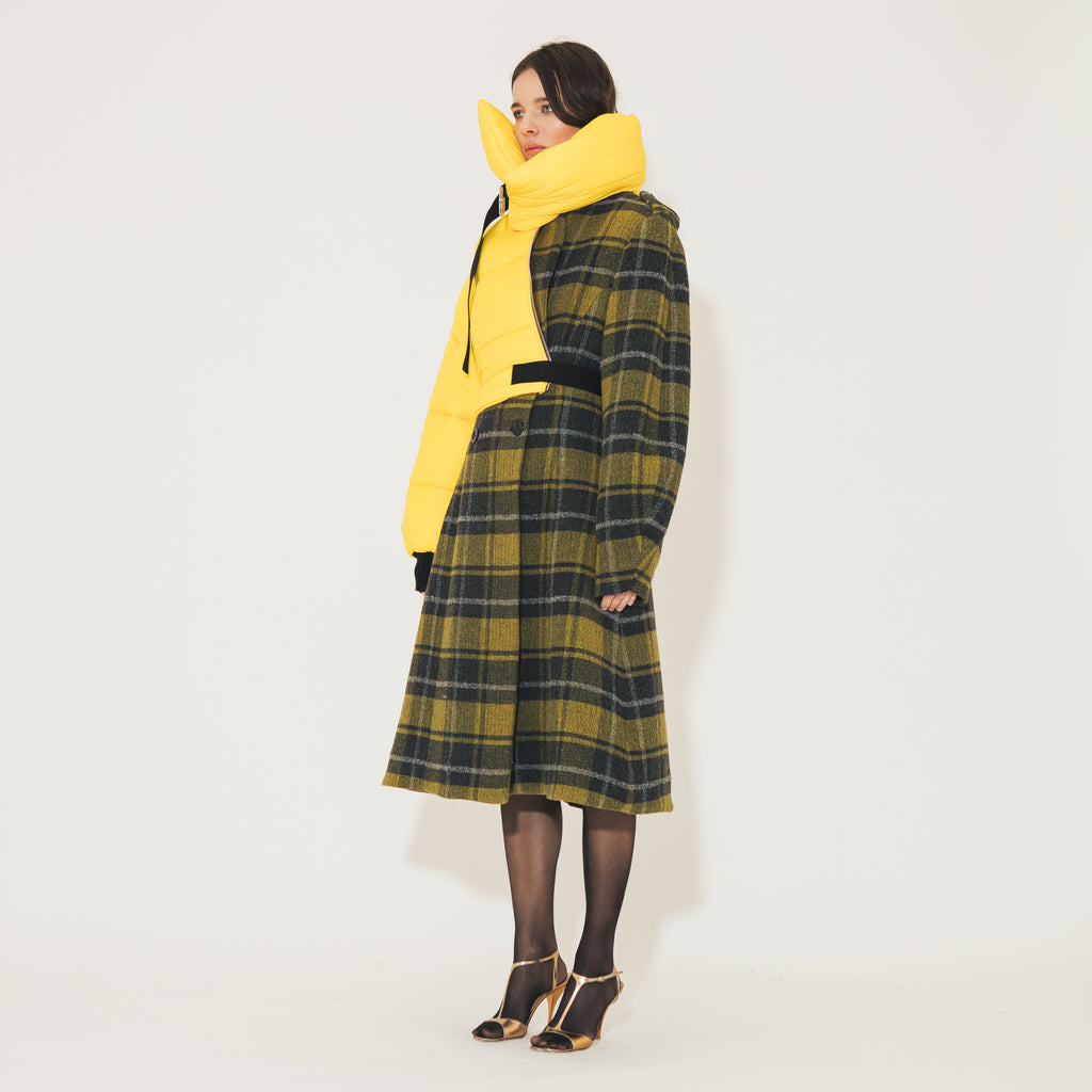 Sveta Milano Cappotto doppiopetto in lana Kensington con piumino sovrapposto Sconti questo mese
