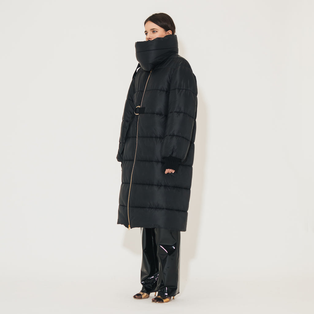 Sveta Milano Piumino lungo Oregon nero Promozione