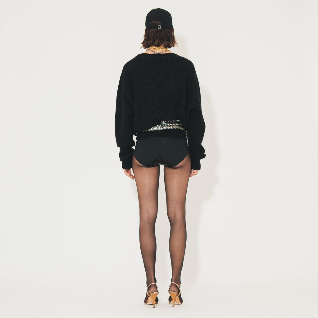 Sveta Milano Maglione girocollo Lilith nero in misto cashmere Moda