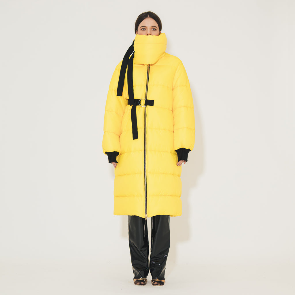 Sveta Milano Piumino lungo Oregon giallo Offerta Anniversario