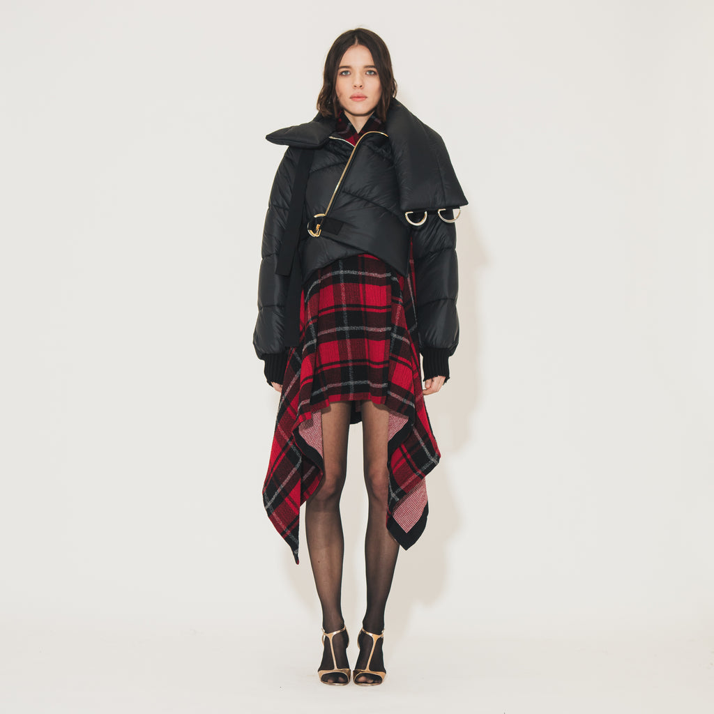 Sveta Milano Poncho in lana Paddington con piumino corto Offerta migliore