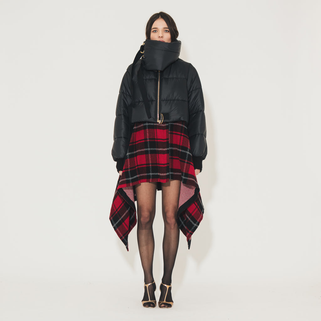 Sveta Milano Poncho in lana Paddington con piumino corto Offerta migliore