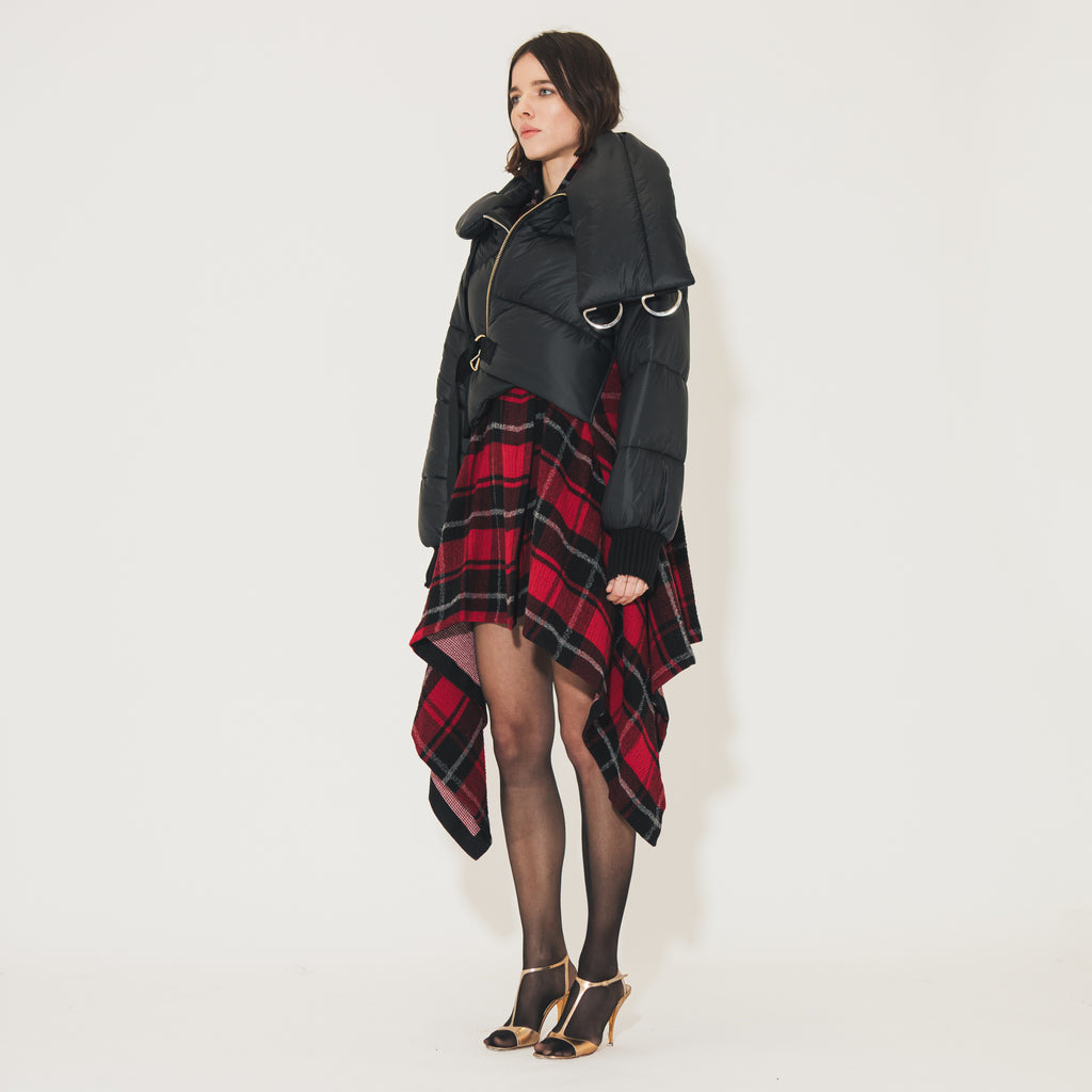 Sveta Milano Poncho in lana Paddington con piumino corto Offerta migliore
