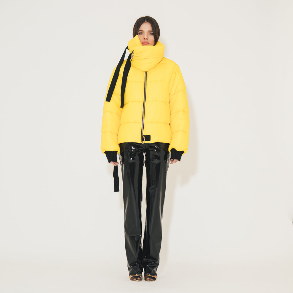 Sveta Milano Piumino corto giallo Oregon Liquidazione