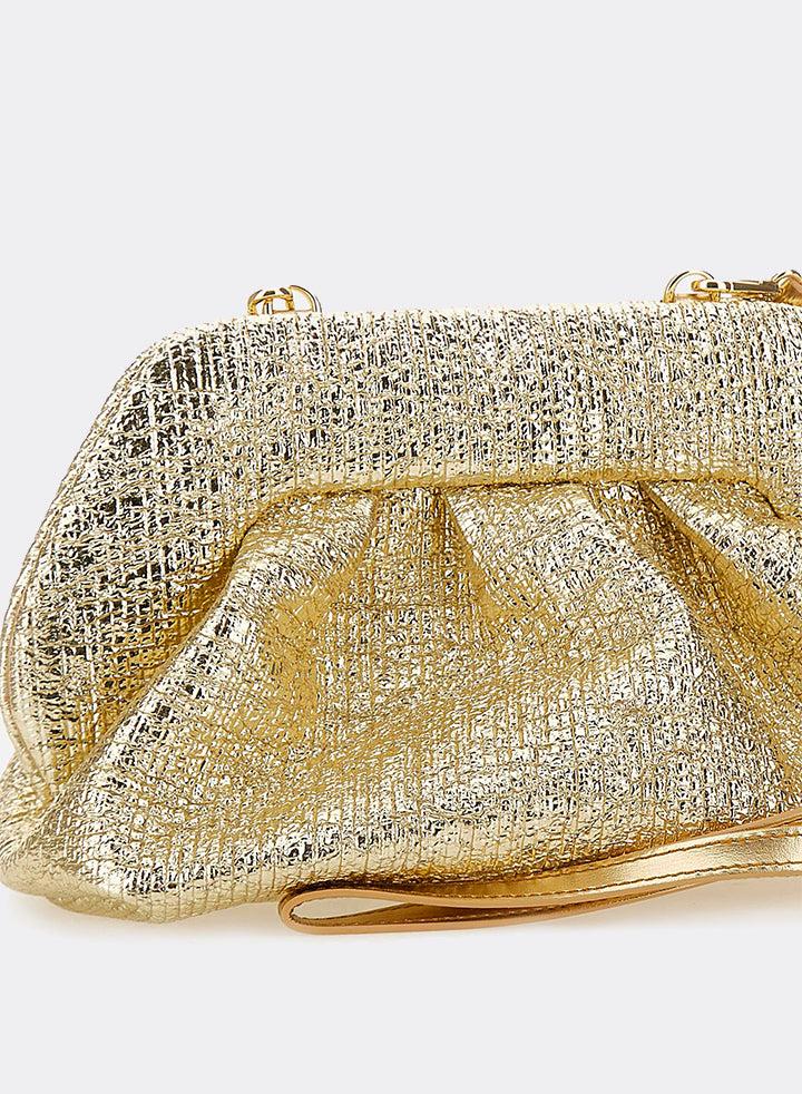 Themoirè TIA CRUMPLED LAMINATED GOLD Nuovo
