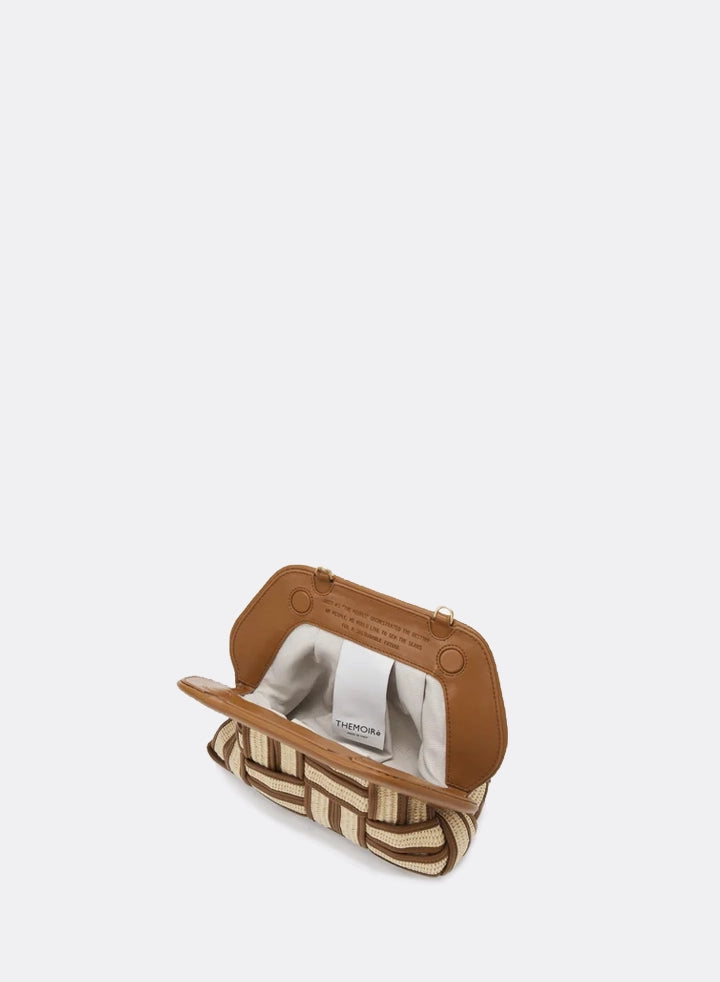 Themoirè TIA WEAVED STRAW SHELL/CARAMEL Spedizione Gratuita