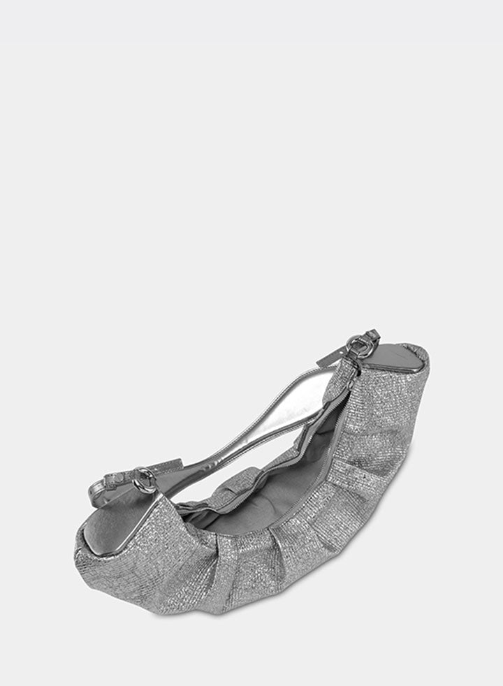 Themoirè CRISALI CRUMPLED LAMINATED SILVER Vendite Flash