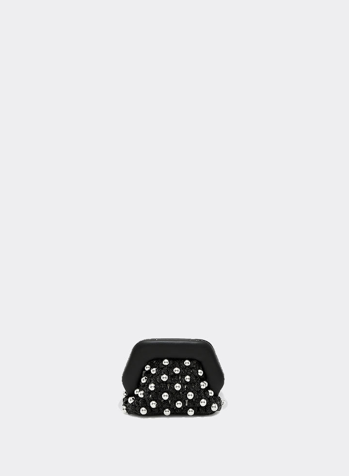Themoirè GEA STRAW BEADS BLACK/SILVER Online
