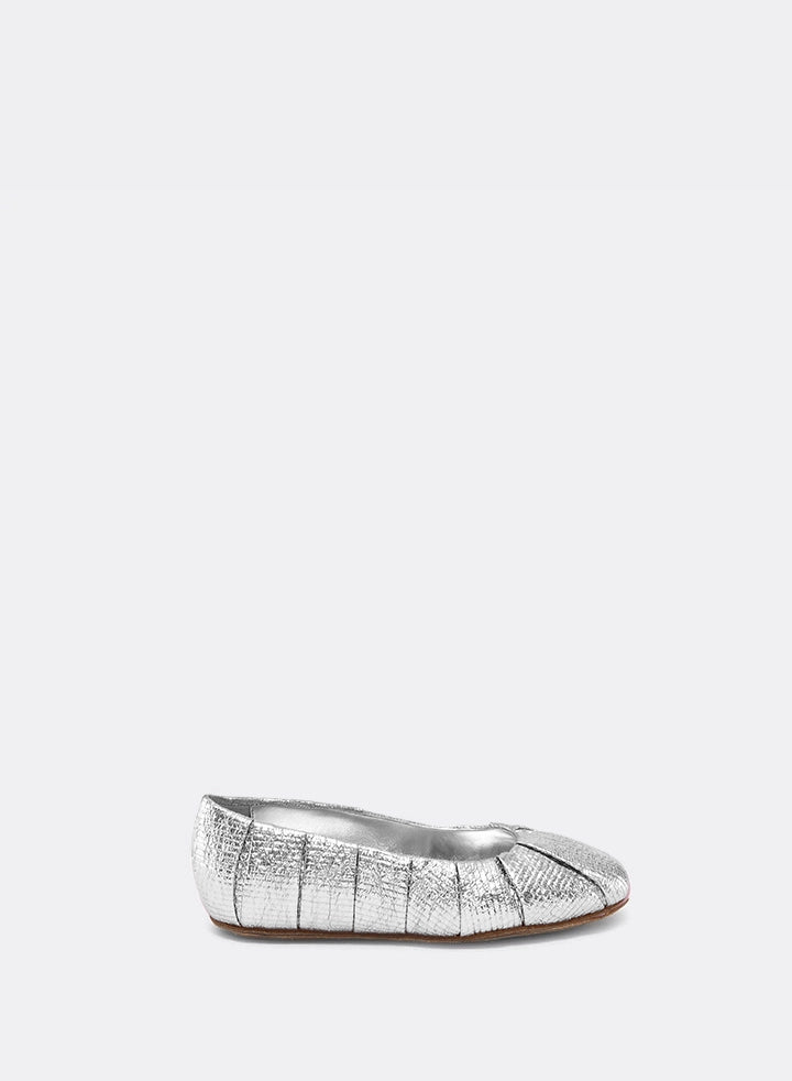 Themoirè ELLI CRUMPLED LAMINATED SILVER In Saldo