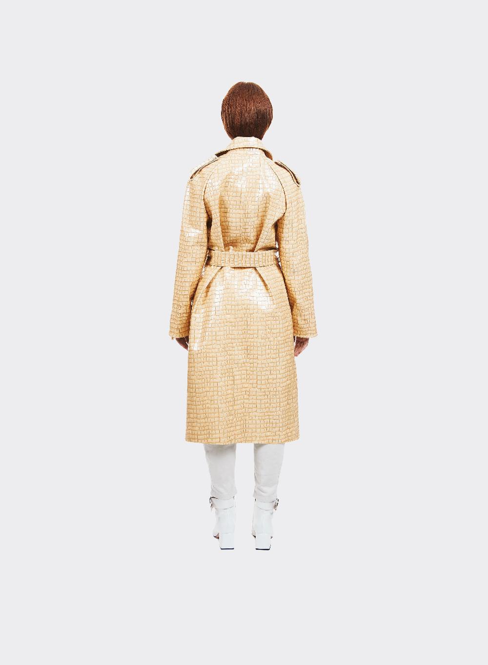 Themoirè TRENCH VEGAN CROCO BEIGE Offerta Pasqua